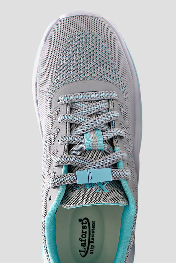 LaForst Women's Extreme Comfort Slip-Resistant Gliders Heartbeat Grey/Mint Bungee Athletic Shoes - null - 2
