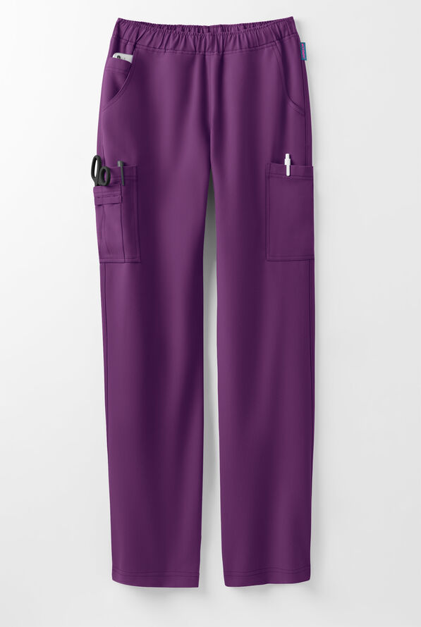 MOVEMENT by Butter-Soft Rigel Women's 9-Pocket Interior Drawstring STRETCH Scrub Pants - Eggplant - 5