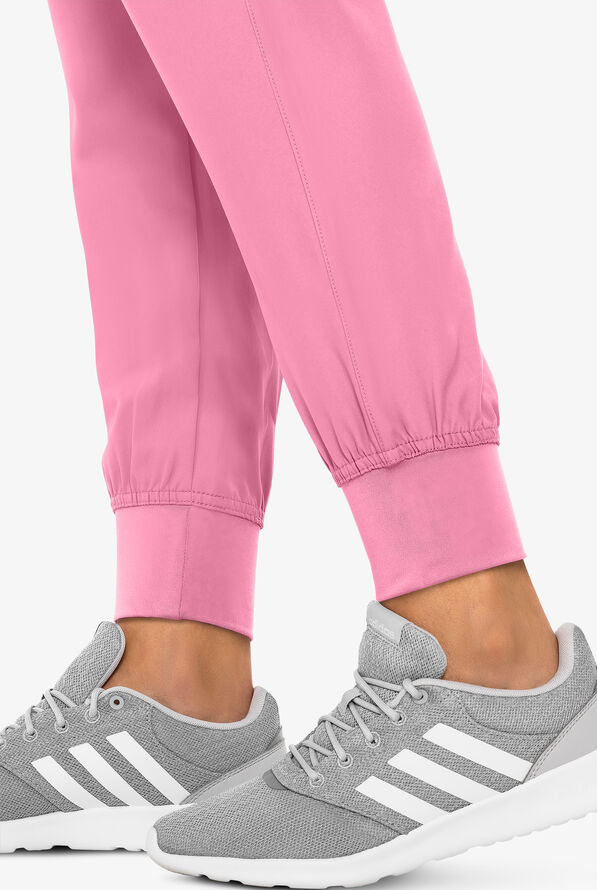 Med Couture Insight Women's 6-Pocket Cargo Jogger Scrub Pants - Taffy Pink - 3