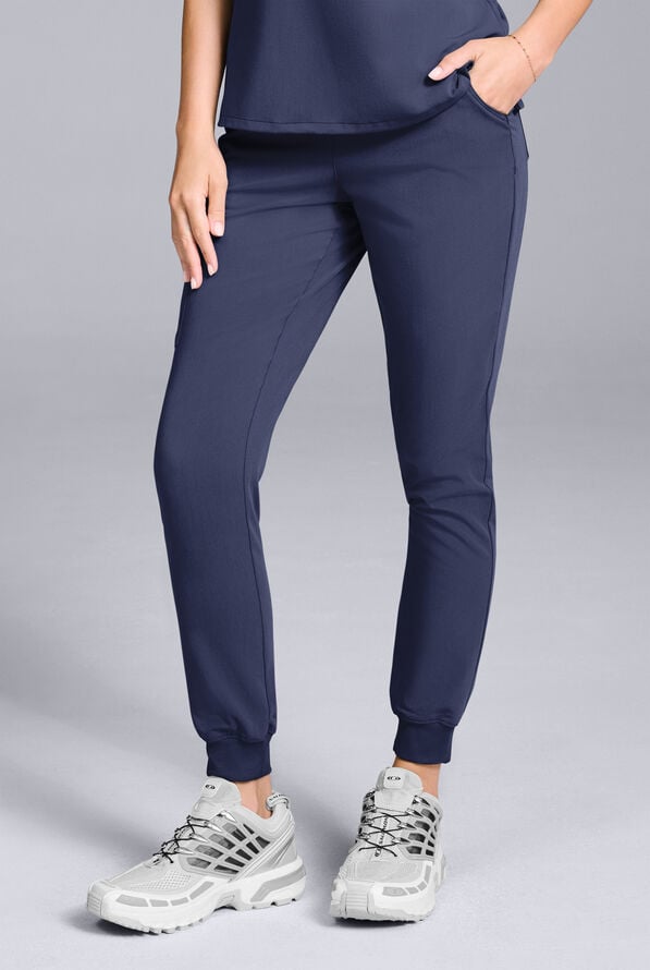 Hypothesis Women's Base 6-Pocket Jogger Scrub Pant - Petite - Navy - 5