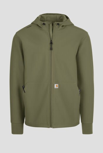 Chaqueta médica con capucha Carhartt Force Rugged de felpa doble capa con cremallera y 3 bolsillos para hombre