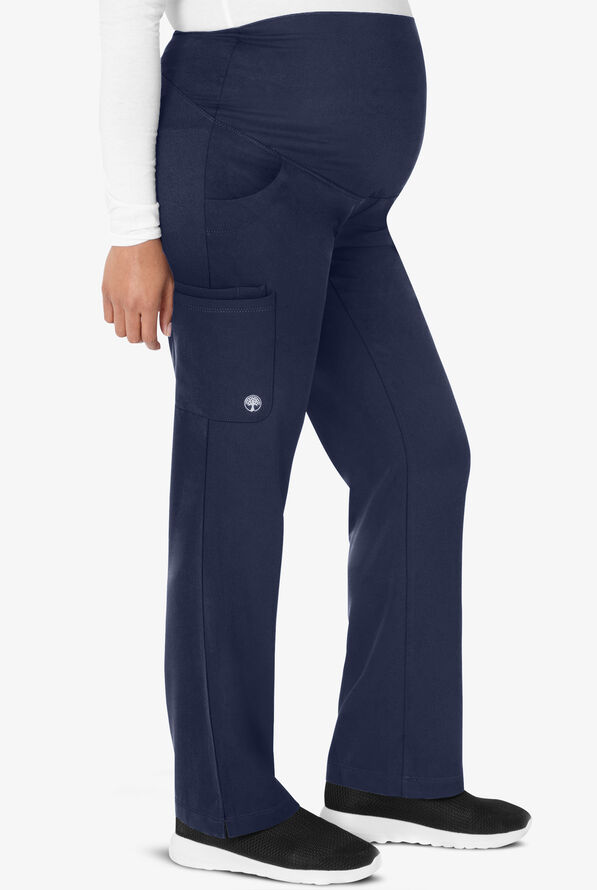 HH Works by Healing Hands Rose Women's 6-Pocket STRETCH Maternity Scrub Pants - Navy - 1