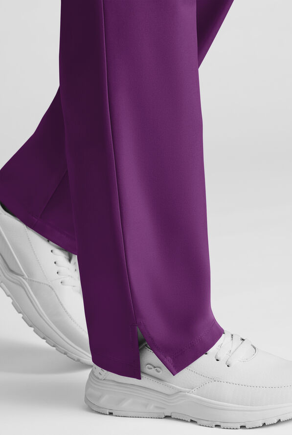 Pantalón médico WhisperLite de estilo moderno con piernas rectas para mujer - Eggplant - 6