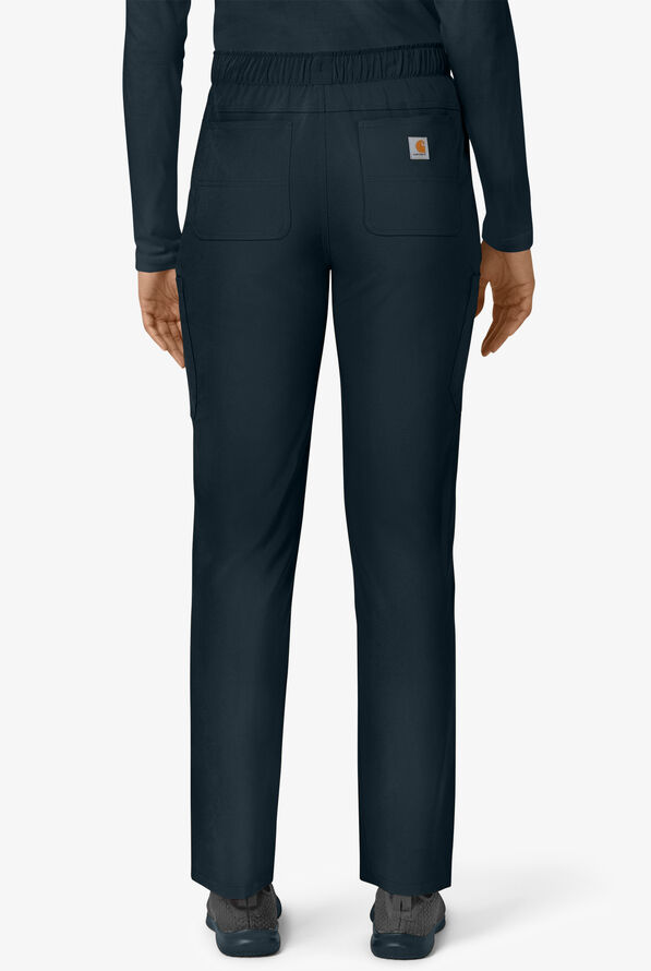 Carhartt Cross-Flex Force Women's 6-Pocket STRETCH Convertible Drawstring Cargo Scrub Pants - Navy - 2