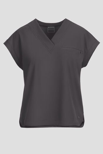 Blusa m&eacute;dica Infinity Pursuit STRETCH con cuello en V de punto acanalado y 1 bolsillo para mujer