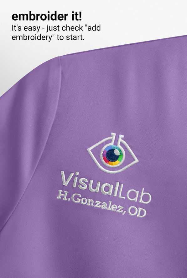 Easy STRETCH Chloe Women's 3-Pocket V-Neck Tuck-In Scrub Top - Ultraviolet Light - 8