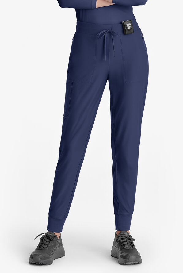 Skechers by Barco Slip-ins Pace Women's 5-Pocket STRETCH Cargo Jogger Scrub Pants - Navy - 1