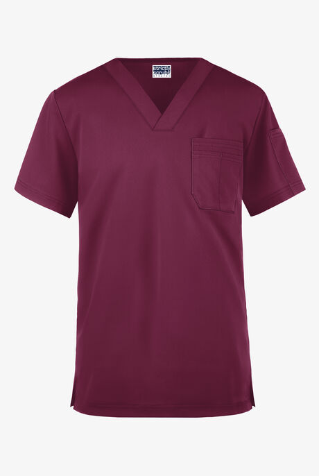 Camisa médica Strictly Scrubs con cuello en V y 4 bolsillos para hombre