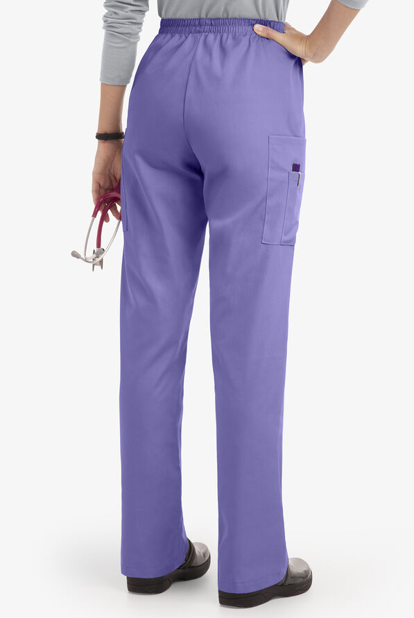 UA Best Buy Scrubs Women's 3-Pocket Elastic Waist Tapered Pants - Tall - Dark Lilac - 2