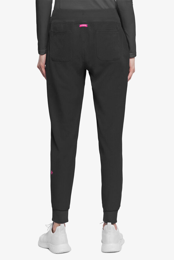 Med Couture Amp Women's 6-Pocket STRETCH Jogger Scrub Pant - Black - 4