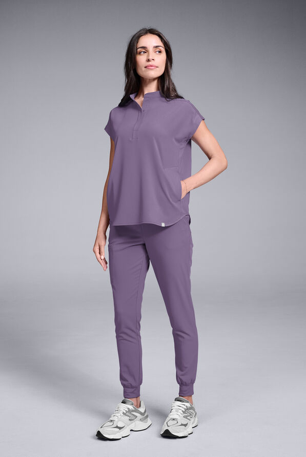 Hypothesis Women's Meta Oversized Dolman Sleeve Scrub Top - Purple Dusk - 5