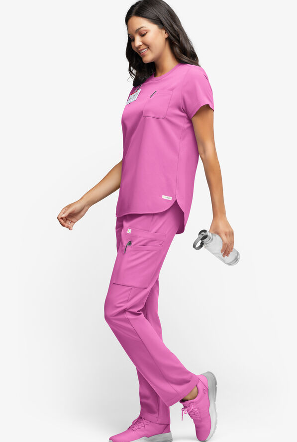 Pantalón médico ReSurge Topaz con cordón ajustable y 11 bolsillos para mujer - Magnesium Pink - 4