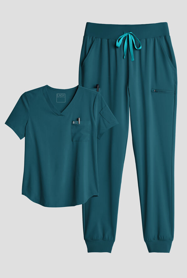 Conjunto de uniforme m&eacute;dico Easy STRETCH para mujer - Caribbean Blue - 1