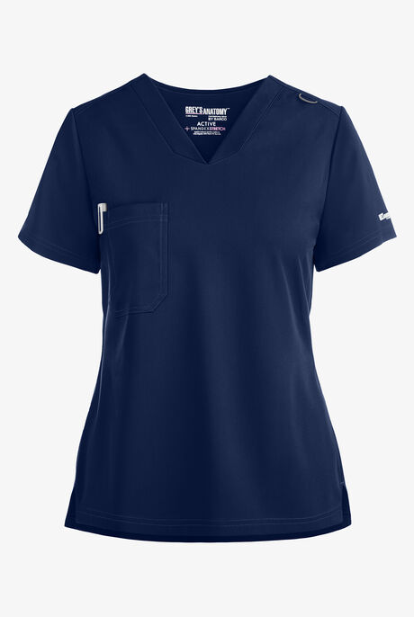 Grey's Anatomy by Barco Spandex STRETCH Bree Women's 1-Pocket Tuck In Scrub Top