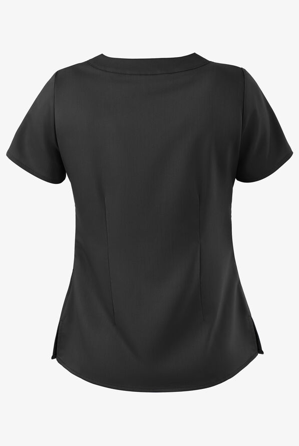 Healing Hands Purple Label Jordan Women's 2-Pocket STRETCH Modern Fit Scrub Top - Black - 2