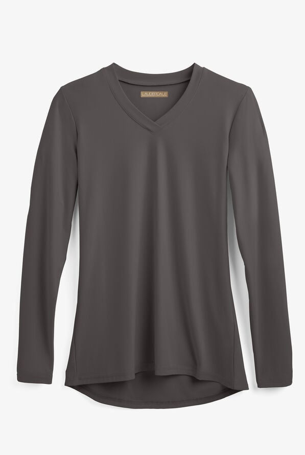 Camiseta médica manga larga Lauderdale By UA Aurelia STRETCH de tejido para mujer - Pewter - 1