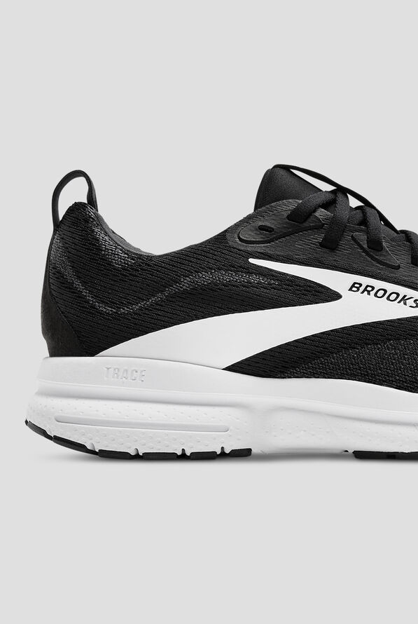 Brooks Women's Trace 4 Black/Grey/White Athletic Lace Up Shoes - null - 4