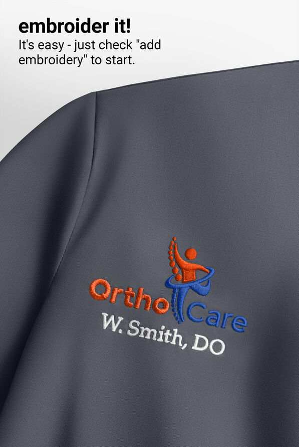 Butter-Soft Core Women's 4-Pocket Scallop Neck Scrub Top - Pewter - 5