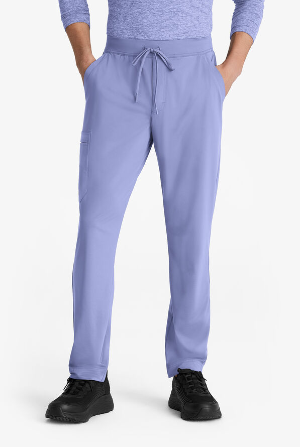 Skechers by Barco Slip-ins Rebound Men's 4-Pocket STRETCH Slim Straight Leg Cargo Scrub Pants - Ceil Blue - 1