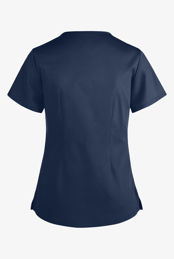 Blusa m&eacute;dica UA Butter-Soft STRETCH con ojales y 4 bolsillos para mujer - Navy - 4