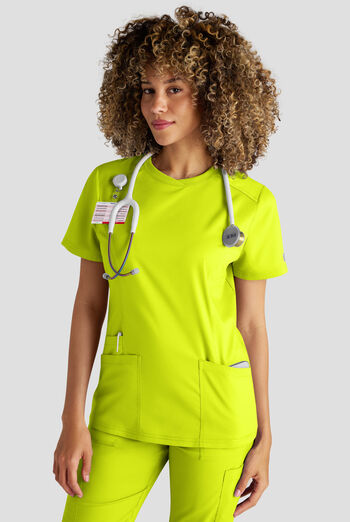 Butter-Soft STRETCH FLXTEK+ Women's 3-Pocket Crew Neck Scrub Top