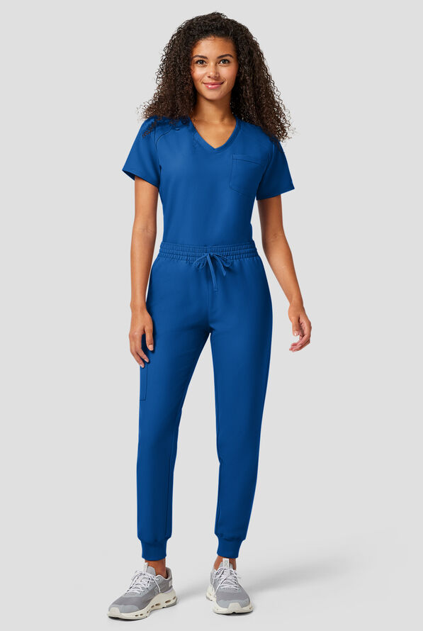 Cherokee Workwear Originals Ultra Women's 5-Pocket Drawstring Jogger Scrub Pants - Royal - 6