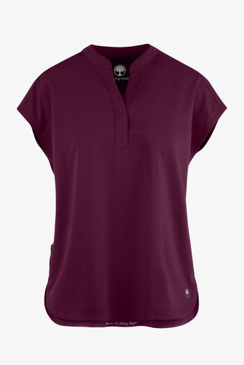 Healing Hands Purple Label Journey Women's 2-Pocket STRETCH Dolman Sleeve Mandarin Collar Scrub Top