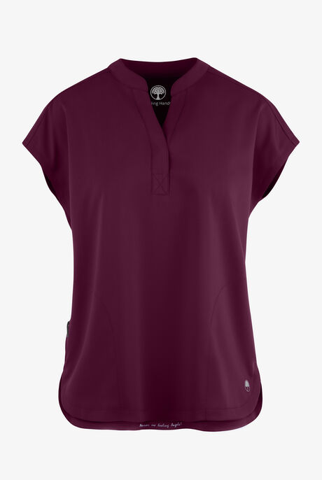 Healing Hands Purple Label Journey Women's 2-Pocket STRETCH Dolman Sleeve Mandarin Collar Scrub Top