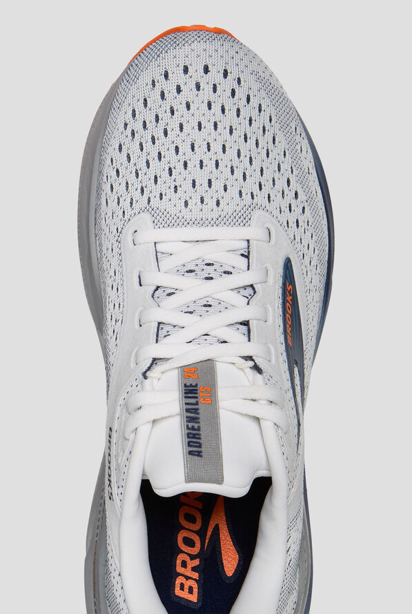 Brooks Men's Adrenaline GTS 24 White/Peacoat/Alloy Athletic Lace Up Shoes - null - 2