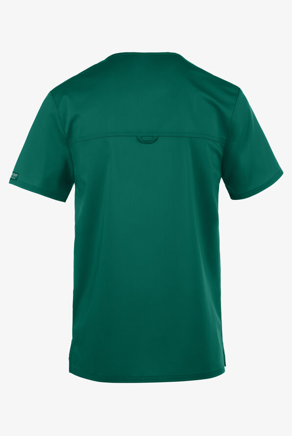 Cherokee Workwear Revolution Men's 1-Pocket STRETCH V-Neck Scrub Top - Hunter - 2