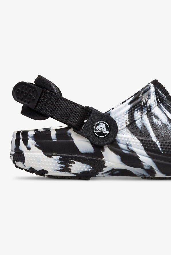 Crocs Unisex Classic Work Graphic Black/White Clogs - null - 4