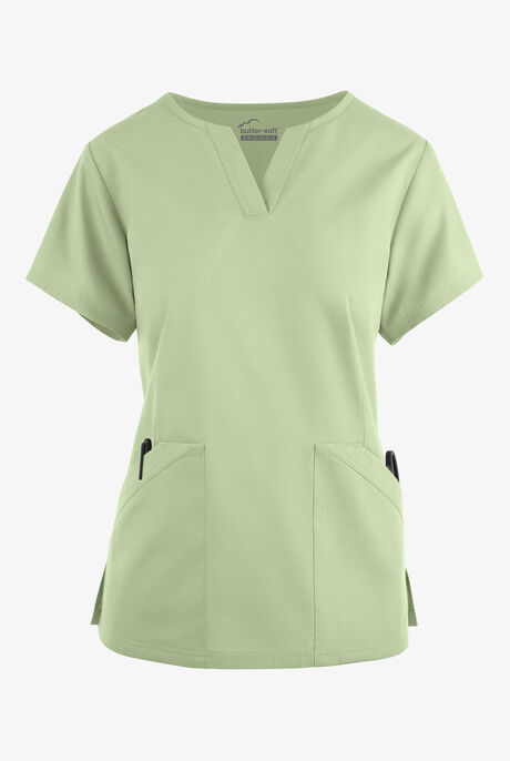 Butter-Soft Originals Women's 4-Pocket Notch Neck Scrub Top