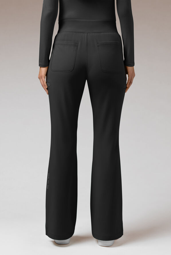 Hypothesis Meta FL Women’s 7-Pocket Flare Leg High Waisted Scrub Pant - Jet Black - 5