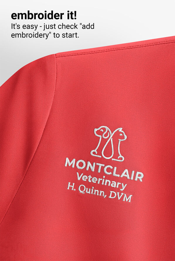 heartsoul Break On Through Women's 3-Pocket Pitter-Pat V-Neck Scrub Top - Go Guava - 3