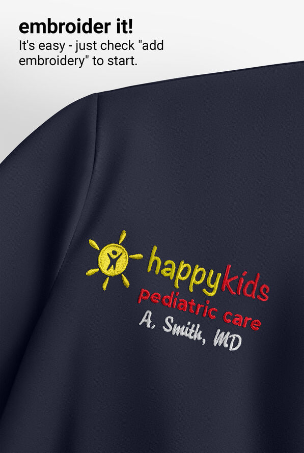 Infinity Women's 2-Pocket STRETCH Warm-Up Scrub Jacket - Navy - 4