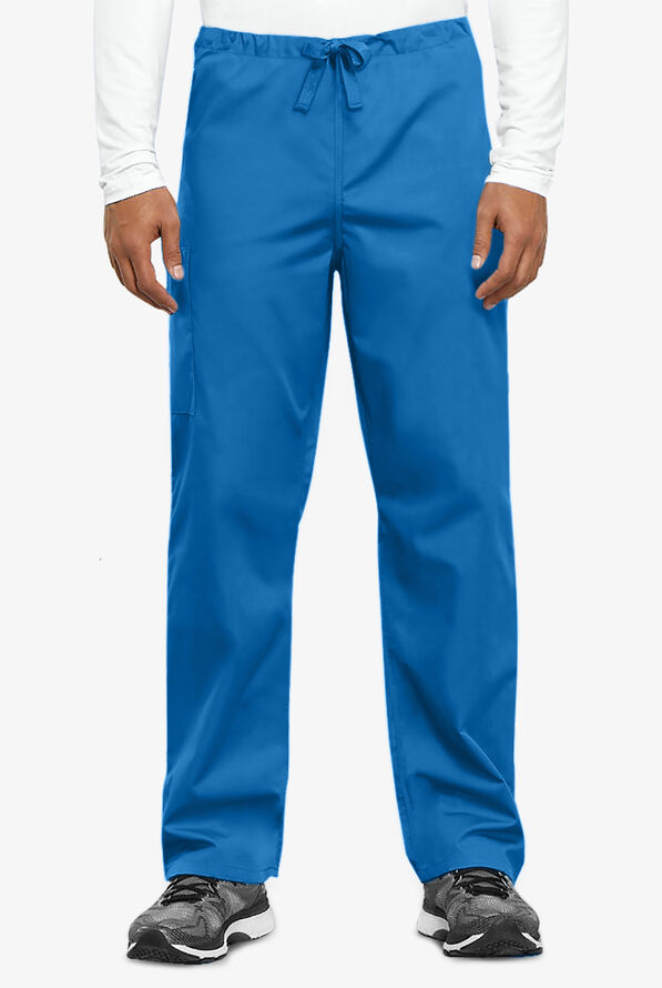 Cherokee Workwear Unisex 3-Pocket Drawstring Scrub Pants - Royal - 1