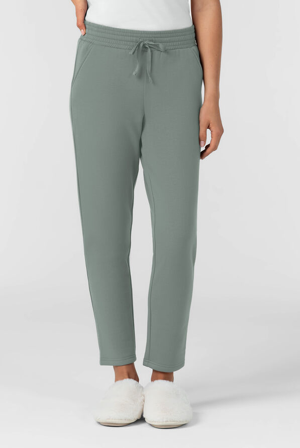 Pantalón médico Wink Unwind STRETCH de felpa con piernas delgadas y 2 bolsillos para mujer - Sage - 1
