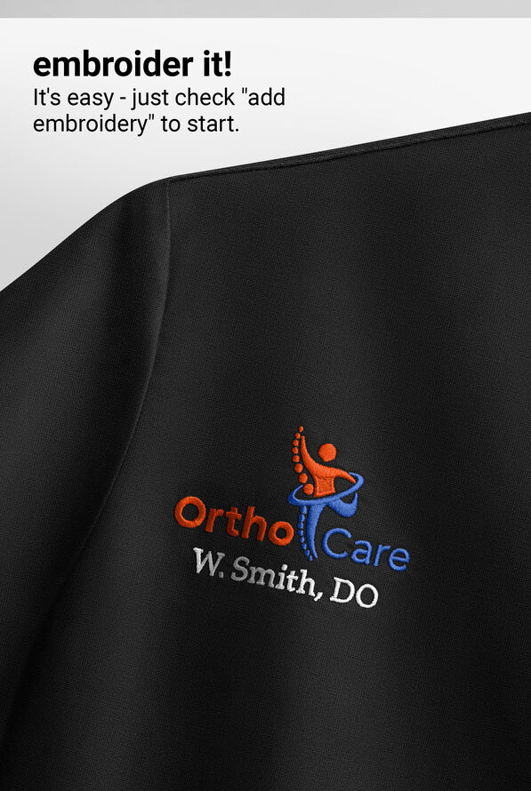 Blusa médica WhisperLite con mangas 3/4 para mujer - Black - 7