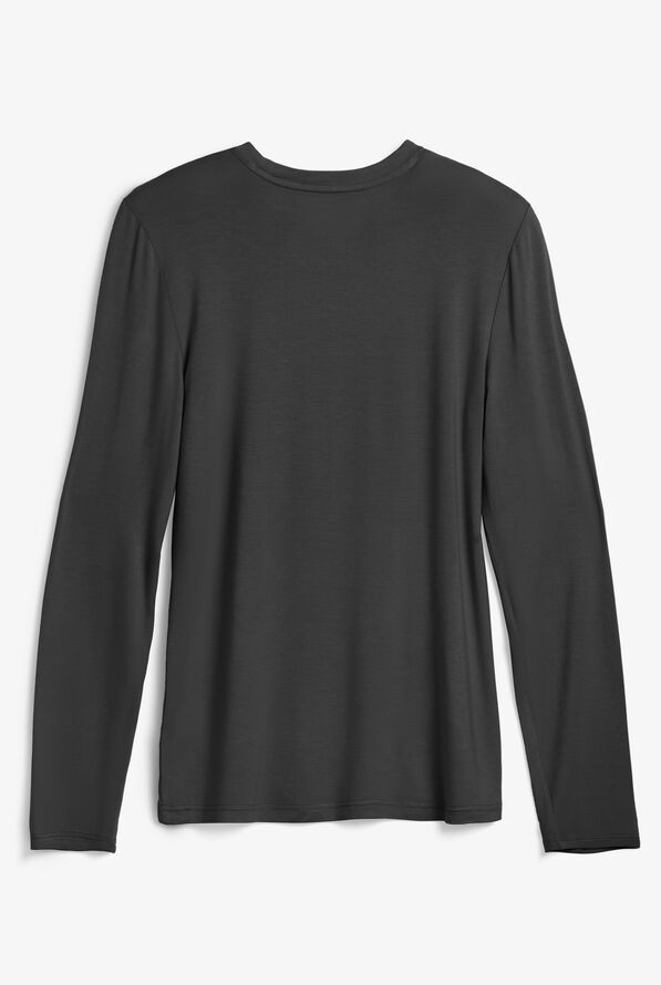 Strictly Scrubs STRETCH Women's Long Sleeve Knit Underscrub - Pewter - 2