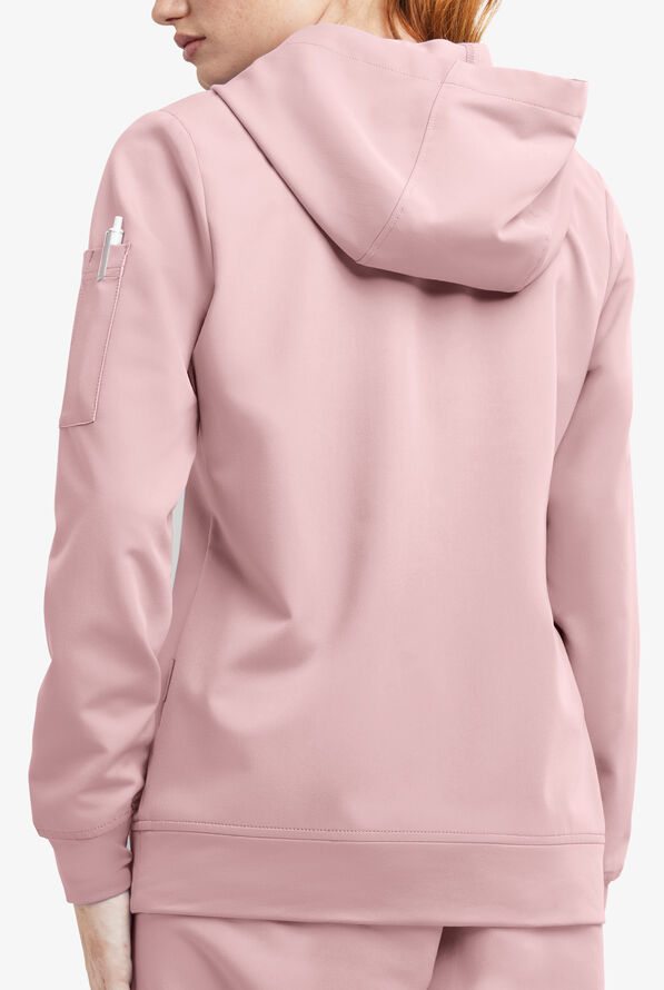 MOVEMENT by Butter-Soft Sirius Women's 4-Pocket Long Sleeve STRETCH Scrub Hoodie - Mauve Shadow - 4