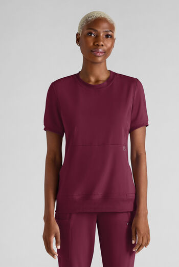 Easy STRETCH Anya Women's 2-Pocket Relaxed Crew Neck Scrub Top