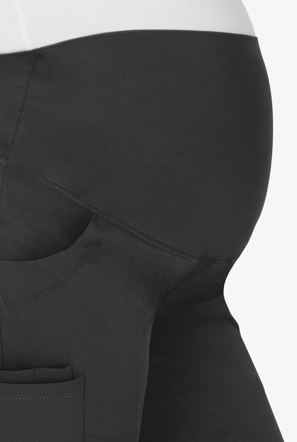 HH Works by Healing Hands Rose Women's 6-Pocket STRETCH Maternity Scrub Pants - Black - 3
