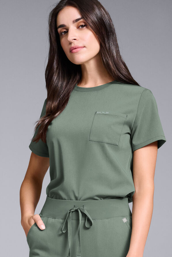Hypothesis Women's Base Crew-Neck Tuck-In Scrub Top - Mineral - 1
