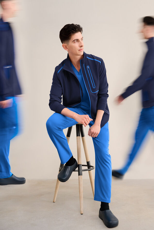 Pantal&oacute;n m&eacute;dico Hypothesis S-R Shift Ready estilo cargo con piernas rectas y 8 bolsillos para hombre - Caribbean Blue - 6