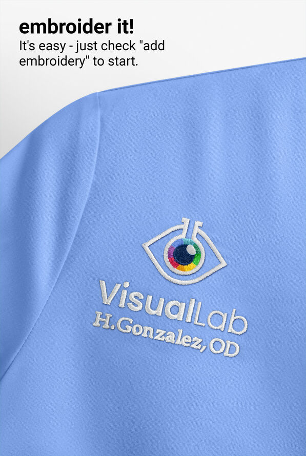 Chaqueta médica ajustable WhisperLite Eris con cremallera y 5 bolsillos para mujer - Ceil Blue - 9