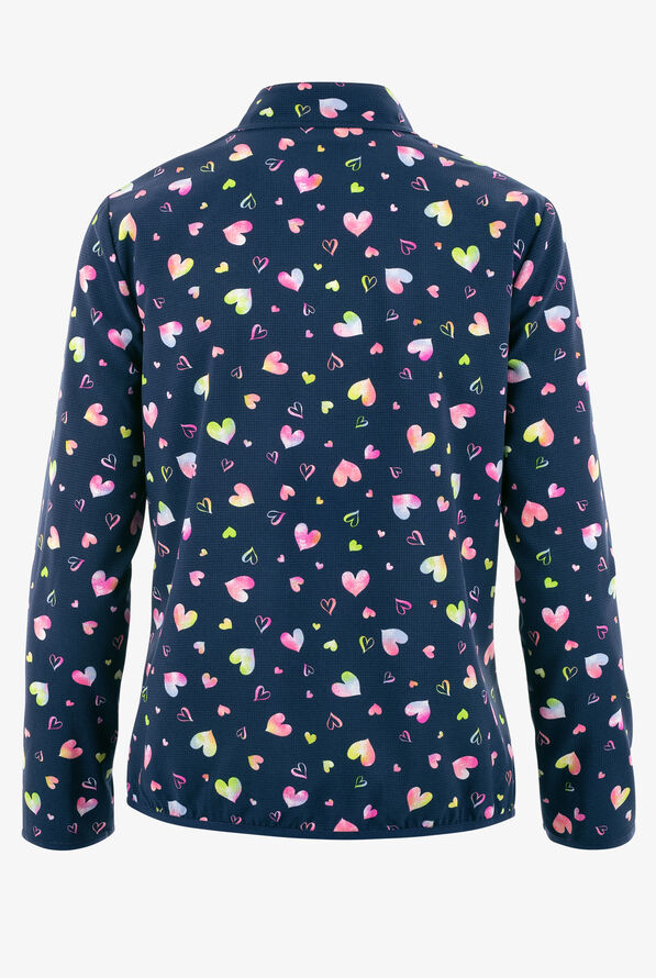 heartsoul Loving Art Women's Print Scrub Jacket, Print Scrubs