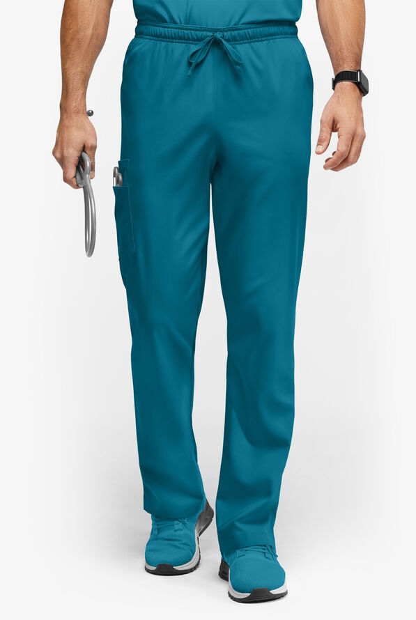 Advantage STRETCH Men's 6-Pocket Cargo Scrub Pants - Caribbean Blue - 1