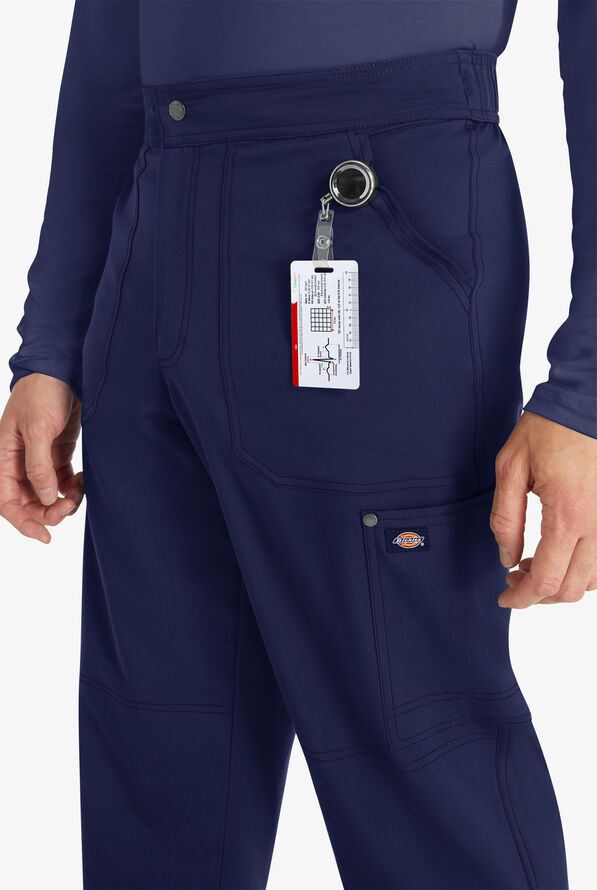 Dickies EDS NXT Men's 4-Pocket STRETCH Snap Fly Front Cargo Utilitarian Scrub Pants - Navy - 2