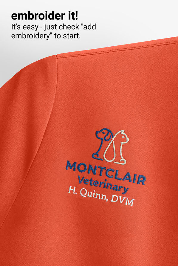 koi Lite&trade; Philosophy Women's 3-Pocket Mock Wrap Side Zipper Scrub Top - Terracotta - 4