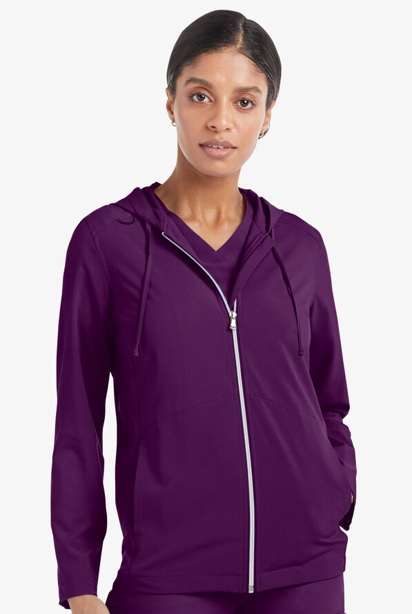 Sudadera m&eacute;dica manga larga Tafford Active Selena con cremallera y 5 bolsillos para mujer - Eggplant - 2